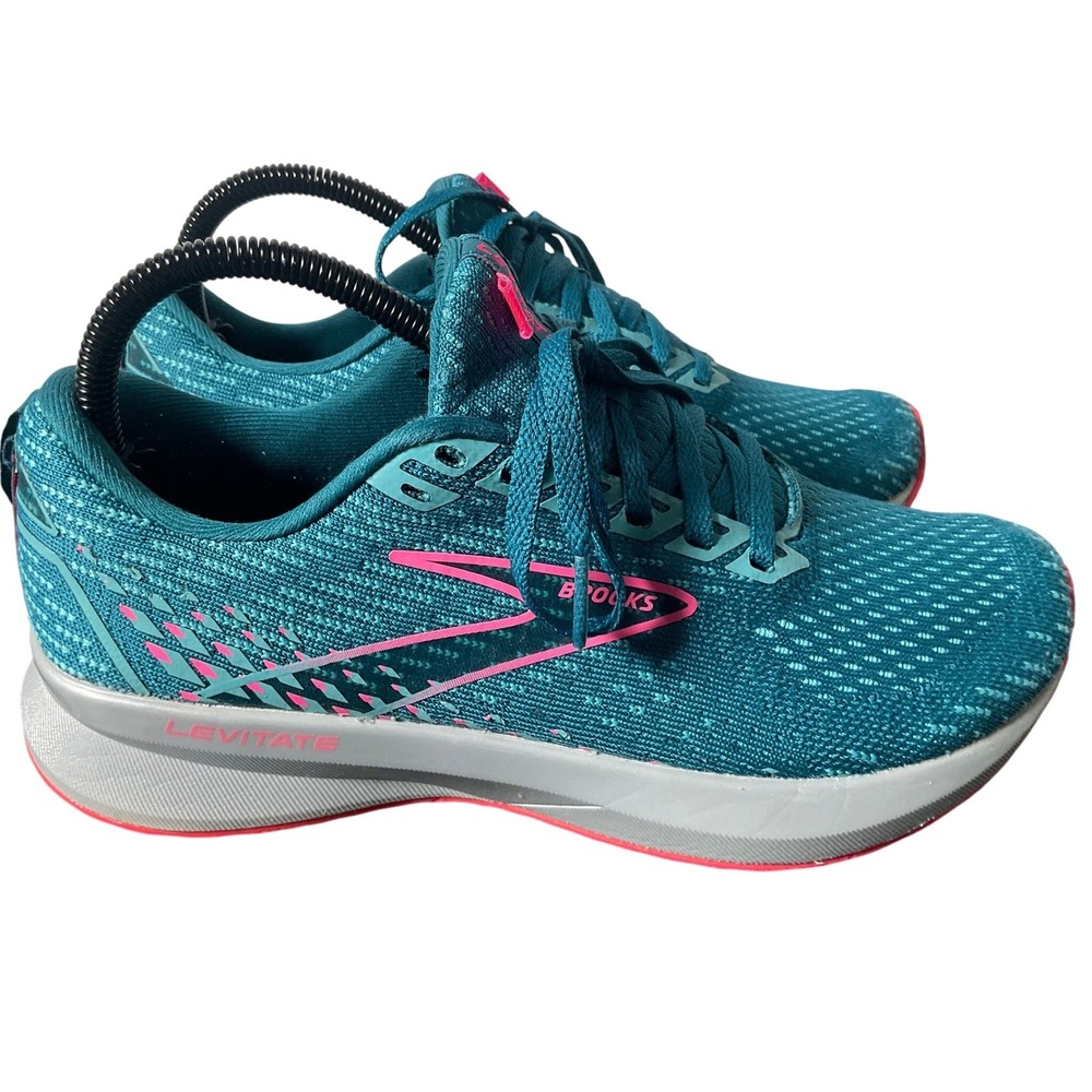 Brooks Levitate 5 Womens Running Shoes Blue Pink 1203571B423 Size 7.5 B Sneakers